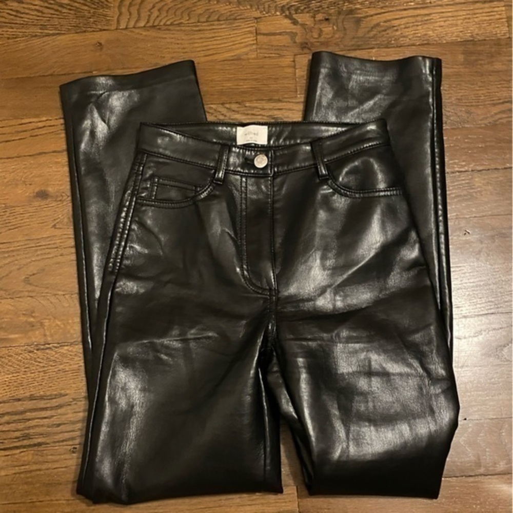 Wilfred Black Leather Pants - Picture 2 of 7